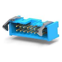 AMP Connectors - TE Connectivity 2-1761609-6 Shrouded IDC LOW PRO HDR 16P RA SHORT LATCH