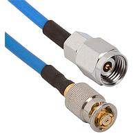 Amphenol SV Microwave FQSMP-085-MS24-180 RF Cable Assemblies SMP F QB to 2.4mm STR M 18"Cable