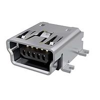 Amphenol Commercial Products UE25BM551AH USB Connectors USB MINI-B RECEPT, 5Pin R/A SMT, High Temp Housing