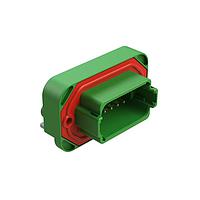 Amphenol SINE Systems AT13-12PC-BM02 Connectors RA Flng Mnt PCB Rcpt 12POS Grn Gld Cont C