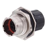 Amphenol SINE Systems RT0W71210PNHEC03R Connectors Receptacle, Jam Nut, 10 Position, Male, Shell Size 12, Silicone Seal, and End Cap with Reduced Diameter Individual Wire Sealing, Range 14 - 24AWG