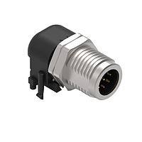 Wurth Elektronik 643270100308 Plugs WRCIRC M12  Screw  Coding A  Panel PCB  Metal Right Angled with Panel Nut M12  Male connector, polarity 8