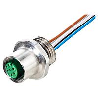 Murrelektronik 7024-17181-9730020 Connectors M12 female receptacle A-cod. FM F&B Pro, wires PP 8x0.25 0,2m