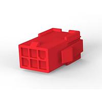 AMP Connectors - TE Connectivity 1-172160-2 Receptacle Housings MINI CAP 6P RED
