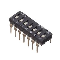 APEM NDIR07HT DIP Switches 7pos 0.025A 24VDC 1/2 Pitch