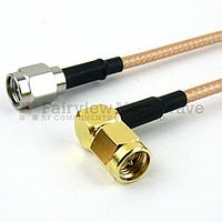 Fairview FMC0204317 SMA Male to RA SMA Male Cable RG-316-DS Coax