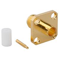 Amphenol RF 132108RP Connectors SMA Straight Solder Jack 4H FLNG