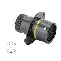 Eaton Souriau-Sunbank 8STA20835SA499 Connectors Oval Flange Receptacle - size 8 - 6 PC Tail contacts - Female