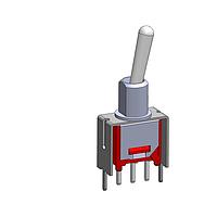 Dailywell 2MS1T1B2VS2QES Toggle Switches Sub-Miniature SPDT switch on-on high V-bracket