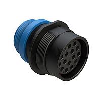 Amphenol SINE Systems AHDP04-24-16SR-STA Connectors 16 Position Receptacle, Socket, Shell Size 24, Reduced Diameter Seal (Blue), Small Thread Adapter