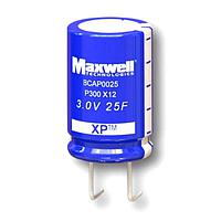 Maxwell Technologies BCAP0025 P300 X12 Cylindrical 2.7V 25F bent lead