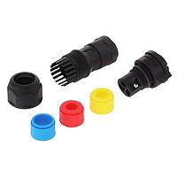 Amphenol LTW CC-02BFFB-QL8APP Standard Circular Connector X-Lok, Middle Size, Plastic, 20A, 02 pins, Female Connector, Female Contact, Straight, Push Lock, Screw-in, Field Installable, F6.0 - F12.0mm, IP68