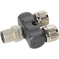 HARTING 21033116501 Circular Metric Connectors M12 A-code Y-splitter, 5pin male to 2xfemale