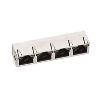 Kycon GWLGX-S1488-G/Y Ganged 8P8C 4PT GRN/YLW LED 4PORT SHLD GLD FLAS