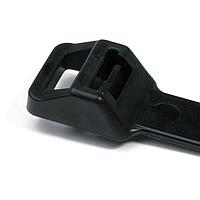 HellermannTyton RT250I0X2 Releasable Releasable Cable Tie, Release Tab, 28.7" Long, 250lb Tensile Strength, PA66, Black, 25/pkg