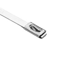 HellermannTyton MBT33S Cable Ties Stainless Steel Tie, 33" Long, 202lb Tensile Strength, SS316, Metal, 100/pkg