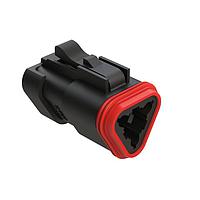 Amphenol SINE Systems AT06-3S-EC01BLK 3-Way 2-Way Plug, Black Female Connector