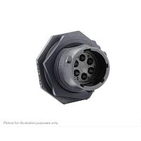 Eaton Souriau-Sunbank UTSX710E6P Receptacles Jam nut receptacle, without backshell, with 6 male solder contacts, IP68/69K in unmated conditions