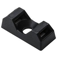 HellermannTyton 151-10930 - Q Tie Mount, M4 Screw, 0.83 x 0.38 x 0.26", For Q18 - Q50 ties, PA66, Black, 100/bg