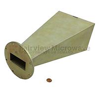 Fairview SH1284-15 WR-284 Standard Waveguide Horn With UG-584/U Round Cover Flange and 15 dB Nominal Gain Operating From 2.6 GHz to 3.95 GHz Frequency Range