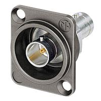 NEUTRIK NBB75DFIX Connectors Receptacle - UHD BNC - D style - feedthrough - isolated - antraloy - 75 Ohm