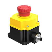 Banner Engineering SSA-EB1P-02ED1Q4 Push Turn SSA-EB1 Flush-mount Emergency Stop Push Button; 40 mm Actuator; IP65; Contacts: 2NC; 4-pin M12 QD