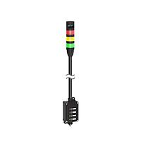Banner Engineering LCA130T4-TL50GYRA900Q Tower Lights Andon Tower Light Assembly: 3-Color with Audible; Voltage: 18-30 V dc; Colors: Green Yellow Red; 5-pin M12 Integral QD; 4-Touch Control Module; 900 mm SOP