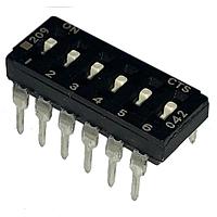 CTS Electronic Components 209-6LPS DIP Switches 6 switch sections SPST