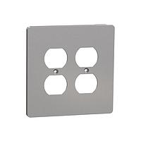Square D SQWS422012GY Cover Frame 2 G  MID+ 2 DUPLEX OUTLET WALL PLT GY
