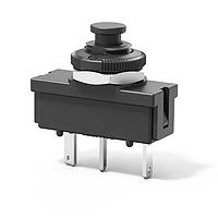 E-T-A Circuit Breakers 1410-G112-P3F1-B04-2A Circuit Breakers Single pole press-to-reset thermal circuit breaker with extremely fast overload switching performance (R-type TO CBE to EN 60934). Single hole threadneck mounting. Type 1410-G1 features changeover contacts suitable for providing status output signals