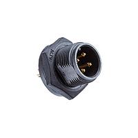 Amphenol LTW 1BB-03PMMS-SC7001 Standard Circular Connector Ceres, Standard Size, Plastic, 10A, 03 pins, Male Connector, Male Contact, Circular, Screw Thread, Solder, Receptacle, IP67