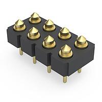 Mill-Max 823-22-008-10-050101 Headers Spring-Loaded Connector wPointed Plunger Tip ThruHole DoubleRow 8-Pin