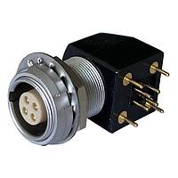 Adam Tech MMI-ES1G03PR-T Receptacles Female, Panel Mount. 3 Position, Threaded Bushing