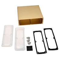 Bud Industries EXN-23365-GDP PCB Enclosure Extruded Aluminum Enclosure Gold with Plastic Cover (2.4 X 7 X 6.7 In)