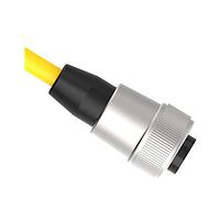 Banner Engineering QDS-375C Sensor Cables / Actuator Cables Cordset: Single Ended 7/8 in; 3-pin Straight Female; 22.9 m 3x18 Yellow PVC Jacket; Nickel-Plated Brass Coupling Nut