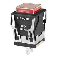 NKK Switches LB01KW01-5C12-JC Panel Mount Indicators / Switch Indicators SQUARE BLCK BODY 12V RED LED CLR/RED CAP