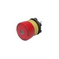EAO 84-5041.2B40.0290 Safety Switches Stop Pushbutton yellow, 2NC, illuminated red LED, cable 300mm, black indication ring