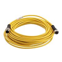 HARTING 21350102315100 Sensor Cables / Actuator Cables M12 A-code 3-pin Straight male to straight female, 10m, PVC yellow jacket