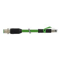 Murrelektronik 7000-44711-7960750 Ethernet Cables / Networking Cables M12 male 0 / RJ45 male 0 shielded Ethernet, PUR 2x2xAWG22 shielded gn UL,CSA+dragch. 7,5m