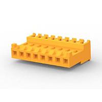 AMP Connectors - TE Connectivity 3-644465-8 Receptacle Housing FEED THRU W TAB 8P L.R. orange 18 AWG