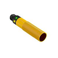 Banner Engineering S18SP6FF25Q Photoelectric Sensors EZ-BEAM S18 Series: Fixed Field; Range: 25 mm; Input: 10-30 V dc; Complementary PNP; 4-pin M12 Integral QD