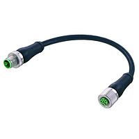 HARTING 21343233544015 Sensor Cables / Actuator Cables M12 K-cod 4+PE st/st m/f PUR 1,5m