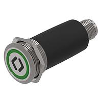 EAO 82-6657.2134 Anti-Vandal Illuminated pushbutton.maintained.22mm.stainless steel SUS 316L.flush/flat.ring illumination Tritan.green 24VDC.Ag.M12 Connector