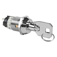 NKK Switches CKL12ATW01-021 Keylock Switches 19MM ON-ON RMVE 2POS TUBE KEY#021 3A LUG