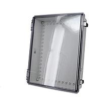 Bud Industries PTQ-11072-C NEMA/IP Rated PC+10% Fiberglass Box with Stainless Steel Latch (13.8 X 17.7 X 4.7 In)