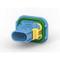 AMP Connectors - TE Connectivity 4-1703843-1 Housings 3POS, TAB 1.6X0.6, TAB HSG, ASSY,
