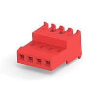 AMP Connectors - TE Connectivity 3-641241-4 Receptacle Assembly 04P MTA100 CONN ASSY RED LF