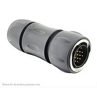 Eaton Souriau-Sunbank UTGX6JC14E18PZ Plugs Plug, with cable gland backshell, with 18 male solder contacts, IP68/69K in unmated conditions, keying Z