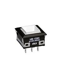 NKK Switches UB15KKW015C Pushbutton Switches SP ON-(ON) BRT RD AG
