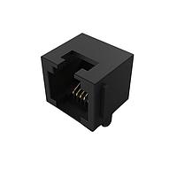 GCT (Global Connector Technology) MJ3240-66-2 Connectors 6P6C Mod jack Low profile Black RA TH Top tab Tray